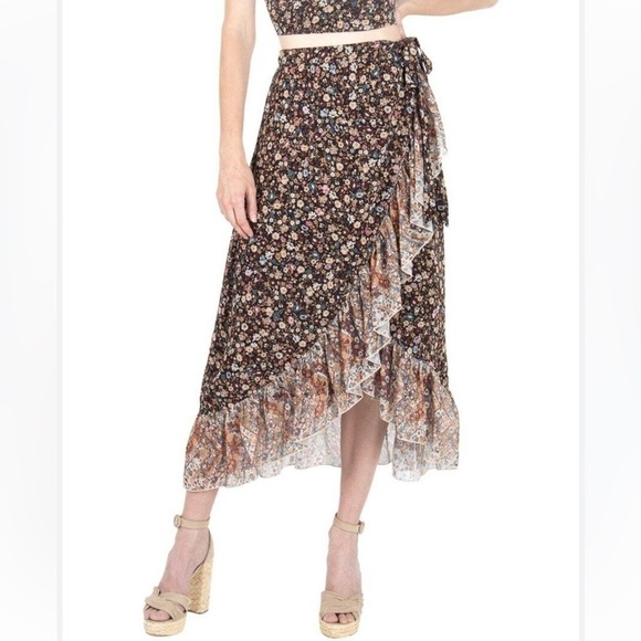 NEW Super Natural By Secret Mission Janice Skirt Set in brown ditsy floral - Picture 4 of 11